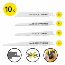 Набор пилочных полотен для пилы сабельной Trotec 10 pieces Wood/Metal/Plastic Set (6215001205)