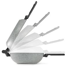 Сковорода подвійна Flonal Dura Induction Rocky Twins 28 см з решіткою (RKIWP2830)_Discounted