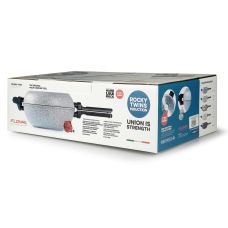 Сковорода подвійна Flonal Dura Induction Rocky Twins 28 см з решіткою (RKIWP2830)_Discounted