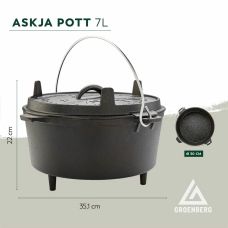 Котел с крышкой Groenberg Askja Pot 30 cm / 7 L Black (266017)