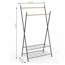 Стойка для одежды Casa Si Garment Rack Bamboo Black (CS92309W04)