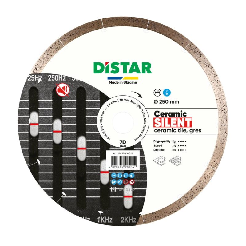 Круг алмазный отрезной 1A1R 250x1,8x10x25,4 Ceramic Silent