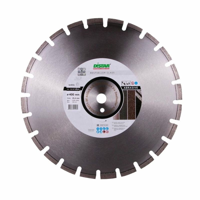 Круг алмазный отрезной 1A1RSS/C1N-W 400x3,5/2,5x25,4-11,5-24-ARP 40x3,5x6+3 R195 Bestseller Abrasive
