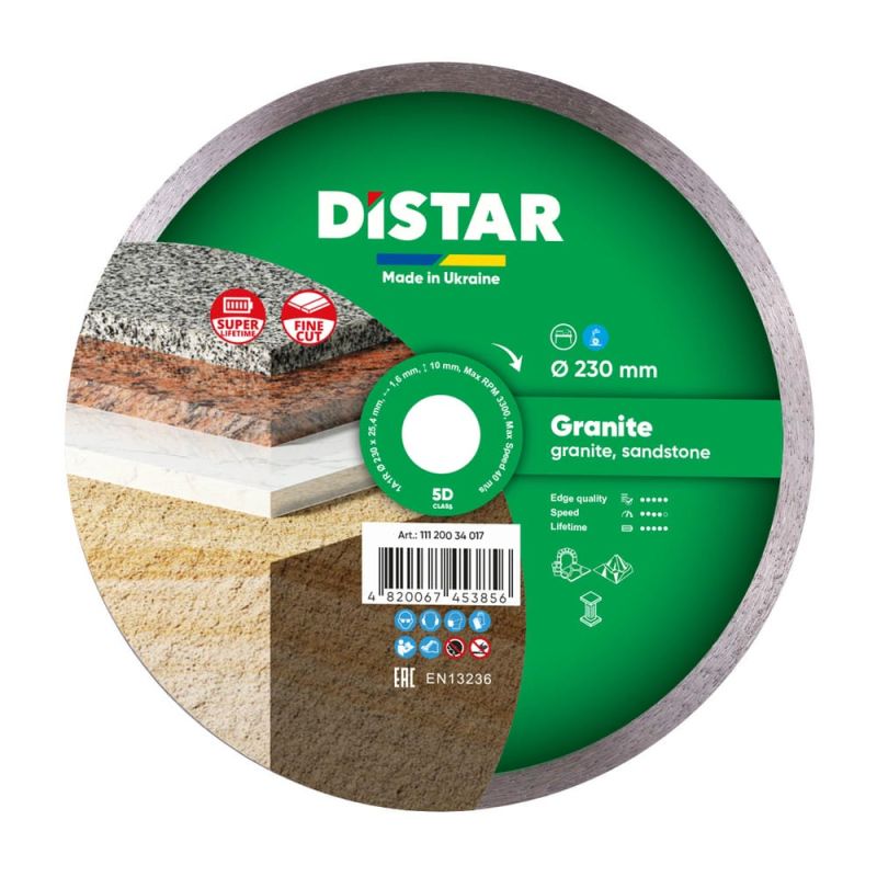 Круг алмазный отрезной 1A1R 230x1,6x10x25,4 Granite