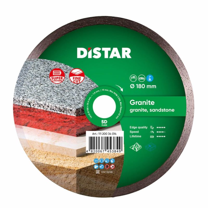 Круг алмазный отрезной 1A1R 180x1,4x8,5x25,4 Granite