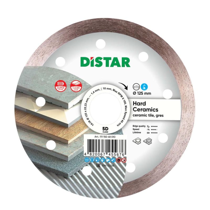 Круг алмазный отрезной 1A1R 125x1,4/1,0x10x22,23 Hard ceramics