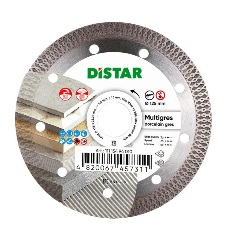 Круг алмазный отрезной 1A1R 125x1,6/1,0x10x22,23 Multigres