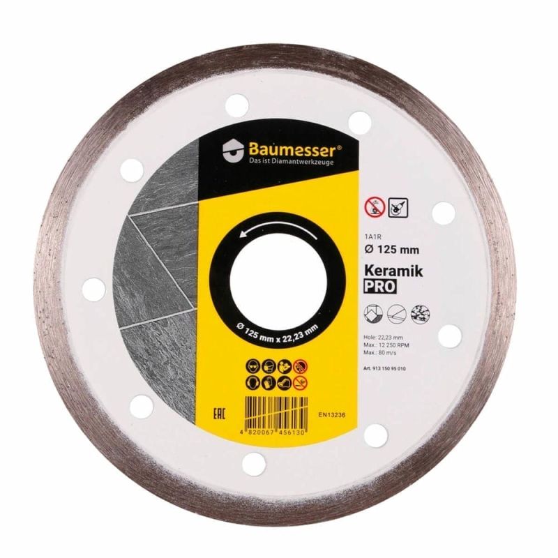 Круг алмазный отрезной 1A1R 125x1,4x8x22,23 Baumesser Keramik