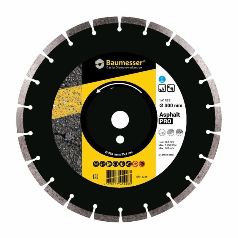 Круг алмазний вiдрiзний 1A1RSS/C3 300x3,0/2,0x10x25,4-11,5-22 HIT Baumesser Asphalt Pro Круг алмазний вiдрiзний 1A1RSS/C3 300x3,0/2,0x10x25,4-11,5-22 HIT Baumesser Asphalt Pro