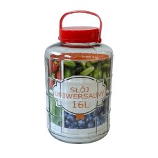 Бутылка стеклянная с крышкой, 16л