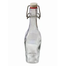 Набір Пляшка під бугельний замок квадратна прозора 1000ml + Замок бугельний - 3 шт