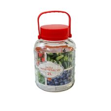 Бутылка стеклянная с крышкой, 2л