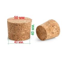 Корковая пробка для бутылки, агломерированная 43х50х40