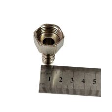 Переходник латунный мама резьба 1/2 - 12 мм НИКЕЛЬ