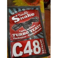 Сухие турбо дрожжи Double Snake C48, 130г.