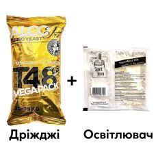Дріжджі ALCOPRO T48 MEGAPACK + Засіб для освітлення Spirit Ferm SuperKlar 24h