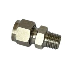 Фитинг цанговый ПАПА, 10 мм, резьба 1/4, сталь 304