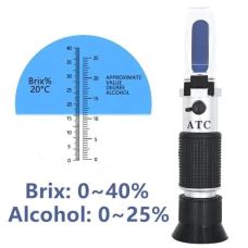 Рефрактометр для вина (0-25% спирт, 0-40% сахар) АТС