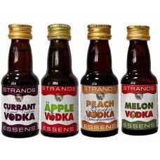 Набір есенцій Strands CURRANT VODKA 25 мл - APPLE (JABŁKO) VODKA 25 мл - PEACH VODKA 25 мл - MELON VODKA 25 мл