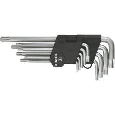 Ключі Torx TOPEX, довгі, CrV, T10-T50, набір 9шт