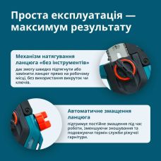 Набір із двох акумуляторних інструментів Konner&Sohnen KS MCS-CSP-SET 20В пила ланцюгова KS MCS20V-8 та секатор KS CPS20V-32 акб 1х4А·год ЗП 12.7кг