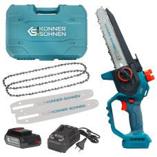 Пила цепная аккумуляторная Konner&Sohnen KS MCS20V-8 CASE 20В акб 1х2А·час шина 20см ЗУ 1.45кг