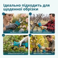 Набір із двох акумуляторних інструментів Konner&Sohnen KS MCS-CSP-SET 20В пила ланцюгова KS MCS20V-8 та секатор KS CPS20V-32 акб 1х4А·год ЗП 12.7кг
