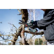Пила цепная аккумуляторная Metabo MS 18 LTX 15 18В 1х2А·час шина 15см 5м/сек 2кг
