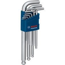 Ключі шестигранні Bosch Professional, кулястий наконечник, набір 9шт