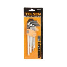 Ключи шестигранные Tolsen, длинные, 1.5-10мм, CrV, набор 9шт.