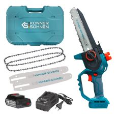 Пила цепная аккумуляторная Konner&Sohnen KS MCS20V-8 CASE 20В акб 1х2А·час шина 20см ЗУ 1.45кг