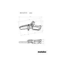 Пила цепная аккумуляторная Metabo MS 18 LTX 15 18В 1х2А·час шина 15см 5м/сек 2кг