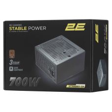 Блок живлення 2E GAMING Stable Power Pro ATX3.1 GEN5.0 (700W), >85%, 80+ Bronze, 120мм, 1xMB 24pin(20+4), 2xCPU 8pin(4+4), 3xMolex, 6xSATA, 4xPCIe 8pin(6+2), 1xPCIe GEN5 16pin