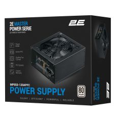 Блок питания 2E Master Power (850W), >80%, 80+ White, 120мм, 1xMB 24pin(20+4), 1xCPU 8pin(4+4), 3xMolex, 5xSATA, 4xPCIe 8pin(6+2)