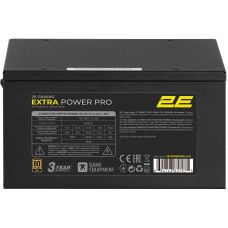 Блок питания 2E GAMING Extra Power Pro ATX3.1 GEN5.0 (850W), >90%, 80+ Gold, 140мм, 1xMB 24pin(20+4), 2xCPU 8pin(4+4), 3xMolex, 6xSATA, 4xPCIe 8 16pin, Full Modular