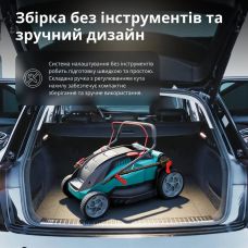 Газонокосарка мережева Konner&Sohnen KS 38LM16-BL 1600Вт 38см 40л 25-75мм 16.5кг