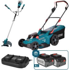 Набір із двох акумуляторних інструментів Konner&Sohnen KS 43LM-BCT40V-SET 40В(20+20В) газонокосарка KS 43LM-40V та тример садовий KS BCT-40V акб 2х4А·год ЗП 22.5кг Набір із двох акумуляторних інструментів Konner&Sohnen KS 43LM-BCT40V-SET 40В(20+20В) газонокосарка KS 43LM-40V та тример садовий KS BCT-40V акб 2х4А·год ЗП 22.5кг