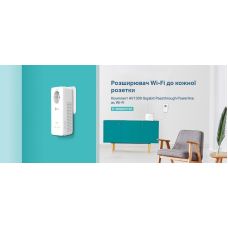 Комплект адаптеров Powerline TP-LINK TL-WPA8631PKIT AV1300, AC1200, (TL-WPA8631P 1шт, TL-PA8010P 1шт), Розетка