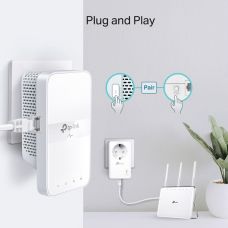 Комплект Адаптерiв Powerline TP-LINK TL-WPA7617KIT AV1000, 1xGE, AC1200, (TL-WPA7617 1шт,  TL-PA7017P 1шт), MESH