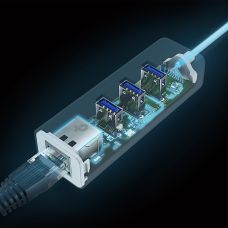 Мережевий адаптер TP-LINK UE330С 1xGE, 3xUSB3.0, USB-С