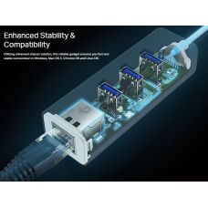 Мережевий адаптер TP-LINK UE330 1xGE, 3xUSB3.0, USB3.0