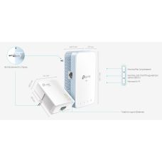Комплект адаптеров Powerline TP-LINK TL-WPA7517KIT (TL-WPA7517 + TL-PA7017) AC1200, AV1000, 1xGE MESH