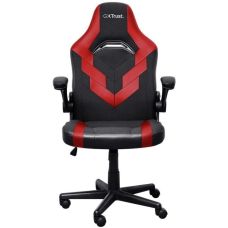 Крісло Trust GXT703R Riye, ПУ шкіра, Foldable Armrests, червоний