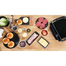 Гриль Tefal прижимний OptiGrill Elite 2000Вт, темп. режимів-15, з`ємні пластини, метал, чорний
