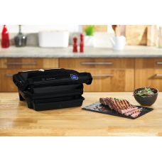Гриль Tefal прижимний OptiGrill Elite 2000Вт, темп. режимів-15, з`ємні пластини, метал, чорний