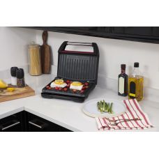 Гриль Russell Hobbs прижимной Family SteelGrill 1650Вт, темп. режимов-1, металл, красно-черный