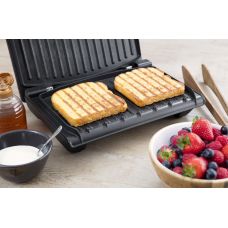 Гриль Russell Hobbs прижимной Family SteelGrill 1650Вт, темп. режимов-1, металл, красно-черный