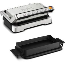 Гриль Tefal прижимной OptiGrill 4in1 XL 2200Вт, темп. режимов-4, съемные пластины, форма для выпечки, металл