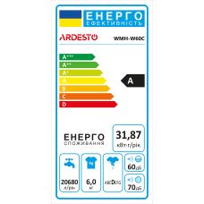 Пральна машина ARDESTO напівавтомат., 6кг, 1350, A, 41см, віджим, білий