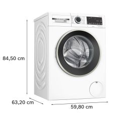 Стиральная машина Bosch фронтальная, 9кг, 1400, A, 59см, дисплей, белый
